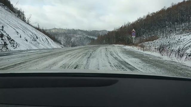 Трасса Ванино - Лидога. Попали на летней резине. смотреть онлайн