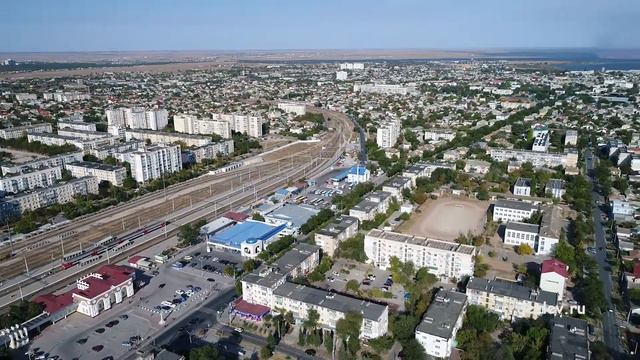 Евпатория Республика Крым. Вид с высоты птичьего полета. смотреть онлайн