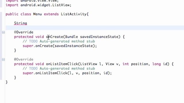 Android Application Development Tutorial - 18 - Create a List Menu from the ListActivity class смотреть онлайн