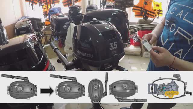 Лодочный мотор Tohatsu MFS3.5 СS смотреть онлайн