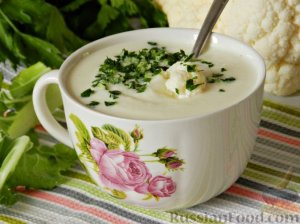 Нежность в каждой ложке.
КРЕМ-СУП ИЗ ЦВЕТНОЙ КАПУСТЫ
