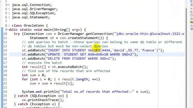 Batch Processing in JDBC | JDBC tutorial смотреть онлайн