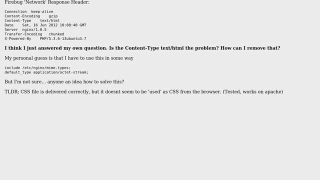 DevOps & SysAdmins: nginx probably deliering wrong filetype for .css file with php tags смотреть онлайн