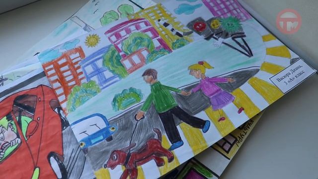 Конкурс рисунков "Безопасные дороги" прошел в школе Новоникольска смотреть онлайн