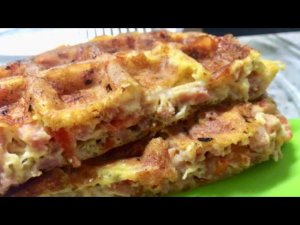 Закусочные вафли БЕЗ МУКИ в электровафельнице.