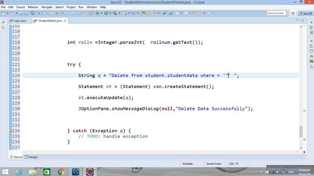 Delete data from database(MySql) using java JFrame in Urdu Part 5 смотреть онлайн