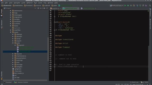 jade to php шаблонизатор смотреть онлайн