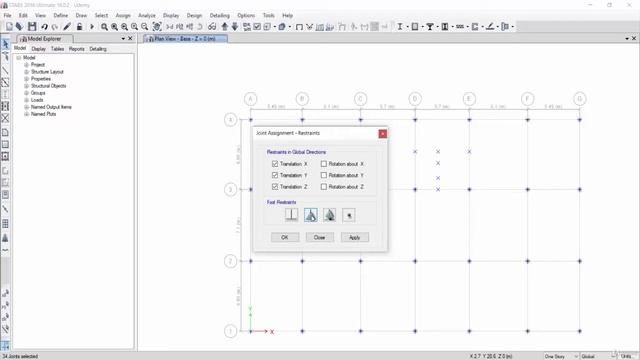 ETABS CIVIL ENGINEERING SOFTWARE ETABS 12. Supports Modeling смотреть онлайн