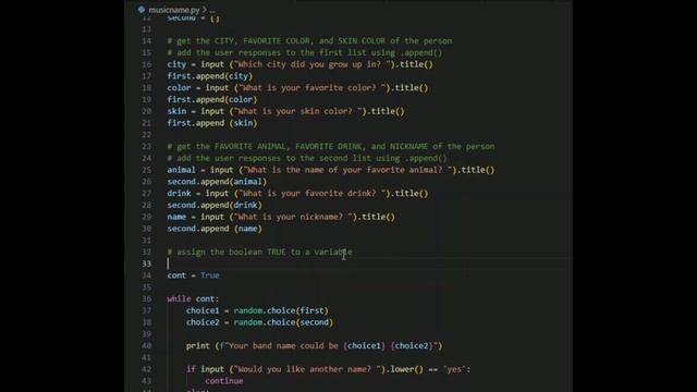 creating a MUSIC NAME GENERATOR ? ~ Python Project Ideas 006 смотреть онлайн
