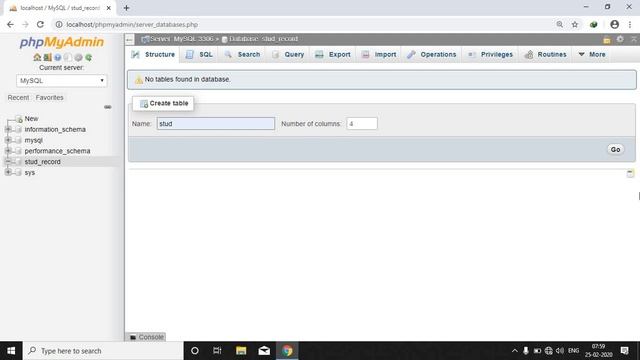 php connectivity create data base part 1 смотреть онлайн