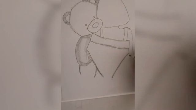 How to draw a girl holding a bear sketch by Aimen Art and craft ? ❤️ смотреть онлайн