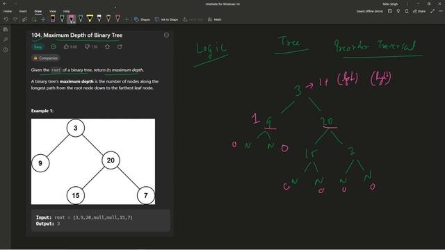 Maximum Depth of Binary Tree || Q. 104 || C++ || Java || Python || LeetCode Daily Challenges смотреть онлайн