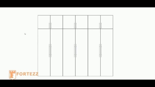 Встроенный белый распашной шкаф в гостиную (0597) смотреть онлайн