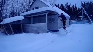 #8 Дача. Облагораживаем потолочно проходной узел в бане, устанавливаем паровую пушку, чистим снег. смотреть онлайн