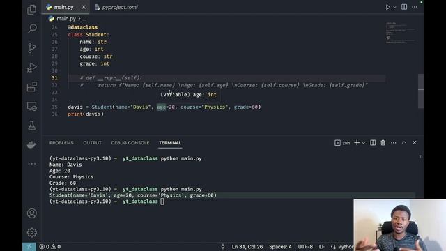 Python Dataclass смотреть онлайн
