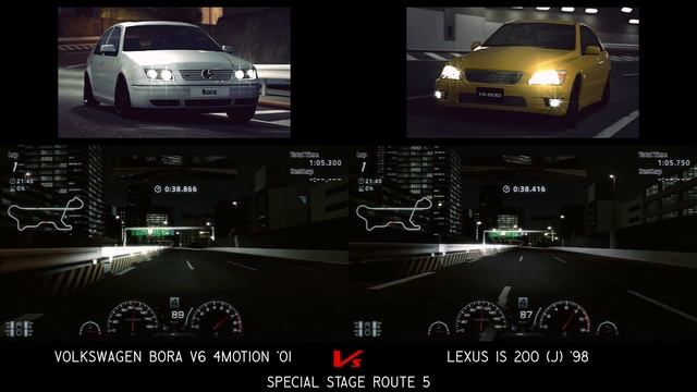 (GT6) Volkswagen Bora V6 4MOTION '01 vs Lexus IS 200 (J) '98 - Special Stage смотреть онлайн