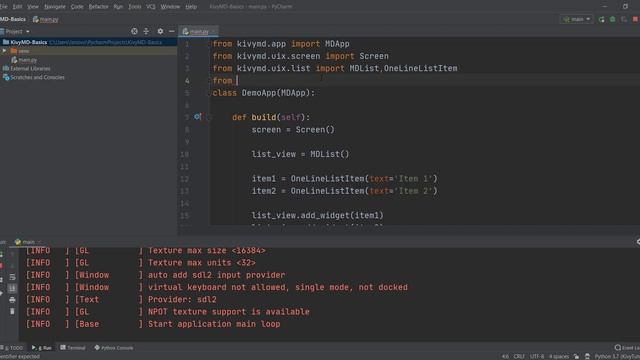 Kivy Tutorial 8 - Creating Lists | KivyMD смотреть онлайн