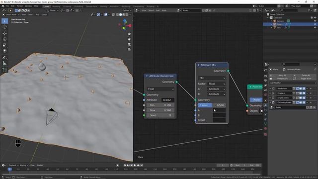 Blender Geometry Nodes tutorial for beginners. смотреть онлайн