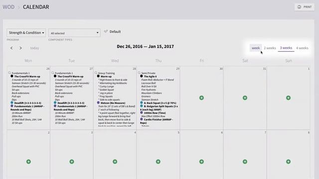 Workout Calendar смотреть онлайн