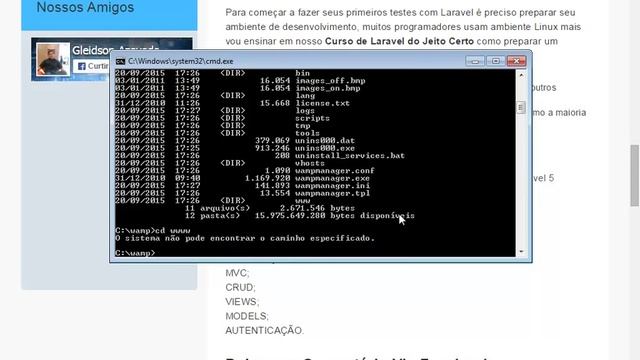 Instalando Composer e Laravel 5.1 em Servidor Local Windows смотреть онлайн