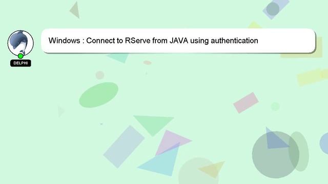 Windows : Connect to RServe from JAVA using authentication смотреть онлайн