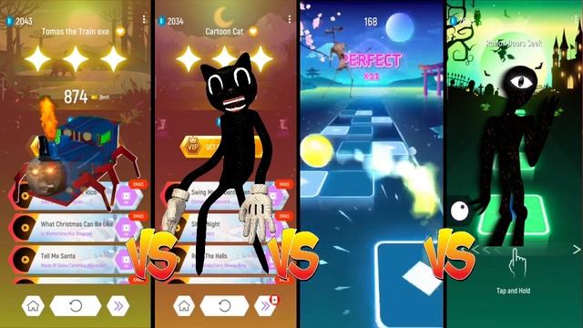 Thomas The Train Exe VS Cartoon Cat VS Siren Head VS Roblox Doors Seek | TILESHOP Edm RUSH