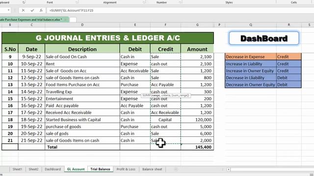 FULLY AUTOMATIC ACCOUNTING SOFTWARE IN EXCEL | G-LEDGER TRIAL BALANCE INCOME STATEMENT BALANCE SHEE смотреть онлайн