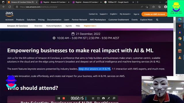 AWS AI Conclave | Learn Machine Learning, AI Online Free |AWS Attendance Certificate смотреть онлайн
