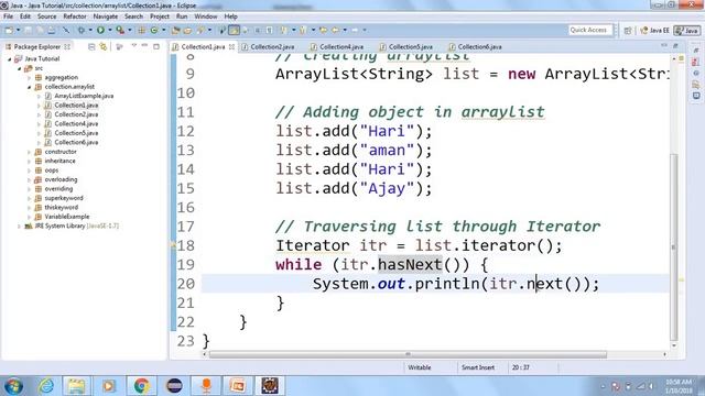 JavaCollection in hindi Part 02 ArrayList смотреть онлайн