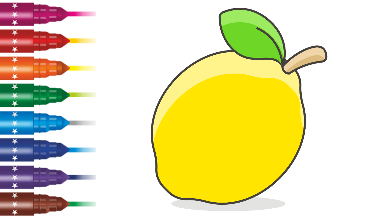 Показываю как легко и просто нарисовать лимон. Рисунки для детей шаг за шагом! смотреть онлайн