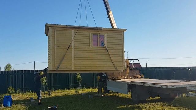 Установка бытовки. Анекс-строй. смотреть онлайн