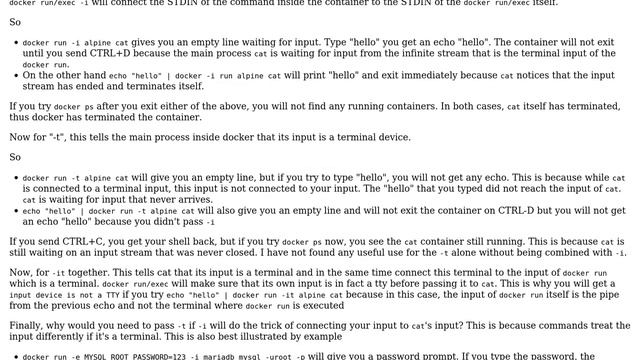 DevOps & SysAdmins: What does "the input device is not a TTY" exactly mean in "docker run" output? смотреть онлайн