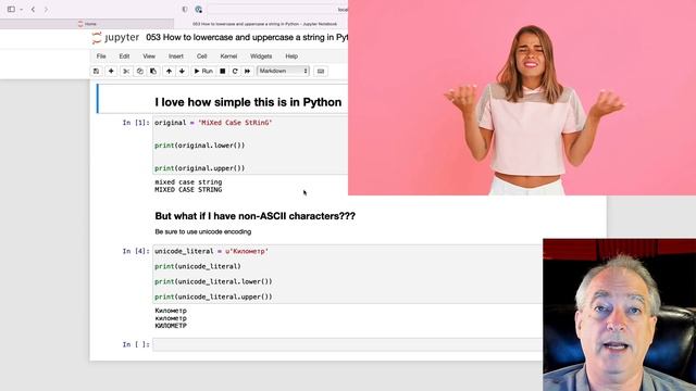 How to lowercase and uppercase a string in Python смотреть онлайн