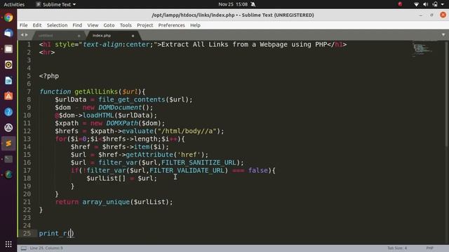 Get all Links from a Webpage using PHP смотреть онлайн