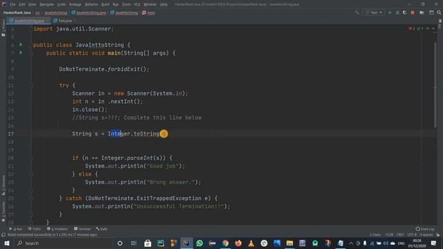 JAVA INT TO STRING | HACKERRANK SOLUTION | JAVA смотреть онлайн