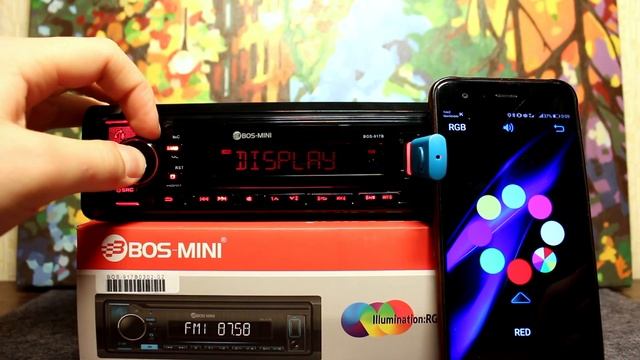 Магнитола bos-mini BOS-917B с bluetooth смотреть онлайн