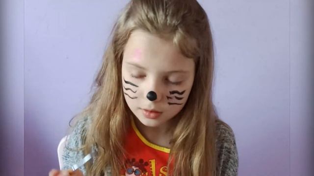 АКВАГРИМ КОТИК. Детский тьюториал. Делаем аквагрим дома. CATS FACE PAINTING. смотреть онлайн