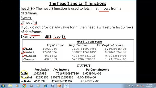 Head() & Tail() functions in DataFrame | Data Handling using Pandas-1 | Pandas Tutorial IP Class 12 смотреть онлайн