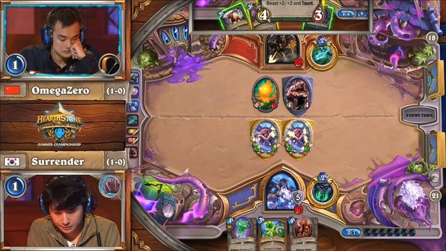 OmegaZero vs Surrender, Hearthstone Championship Tour Summer 2017 смотреть онлайн