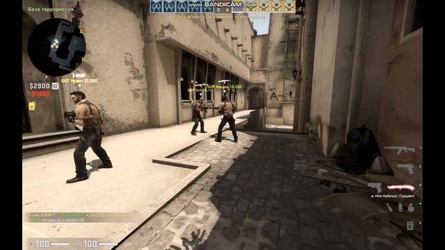 CS:GO|ИГРА С БОТАМИ| ПЕРВАЯ ИГРА смотреть онлайн