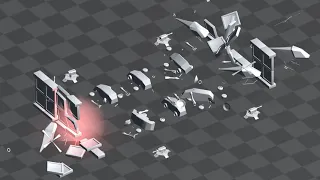 © UNITY | Разрушение объекта на его составляющие.