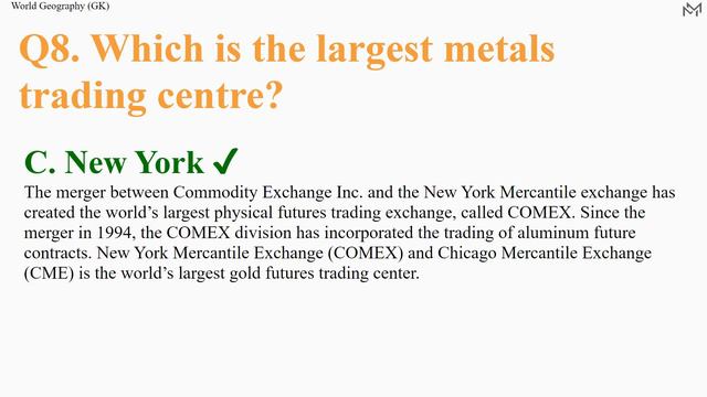 World Geography (GK) MCQ quiz part 2 смотреть онлайн