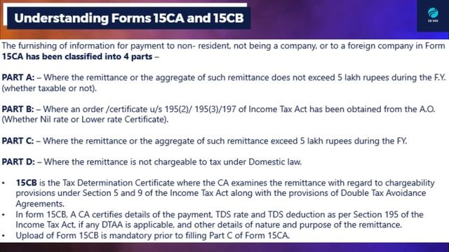 All About Form 15CA, 15CB | Remittance | NRIs