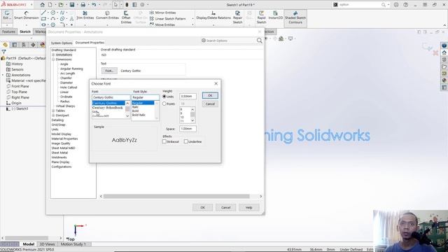Solidworks How To Change Document Font смотреть онлайн