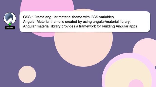CSS : Create angular material theme with CSS variables смотреть онлайн