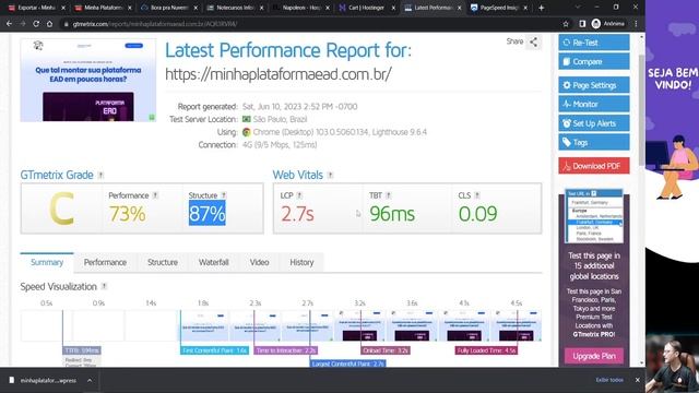 Dica 09 - Testando a velocidade dos sites com Tutor LMS PRO - www.minhaplataformaead.com.br смотреть онлайн