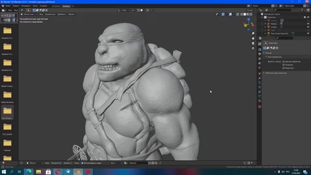 Teenage Mutant Ninja Turtles Blender Sculpting Final смотреть онлайн