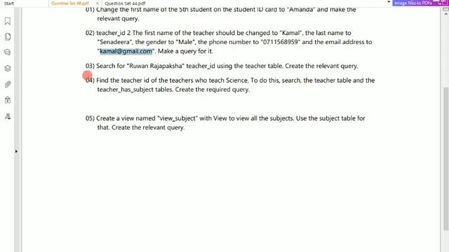 Database Task48|updating, searching and creating a view|1 year|java institute|D Fernando|@dtecknow смотреть онлайн