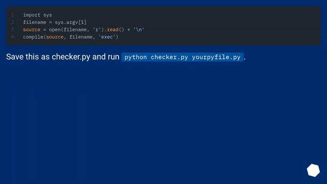 How can I check the syntax of Python script without executing it? смотреть онлайн