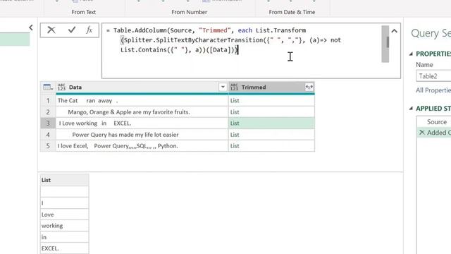 Remove Extra Spaces and Commas - TRIM in Power Query смотреть онлайн